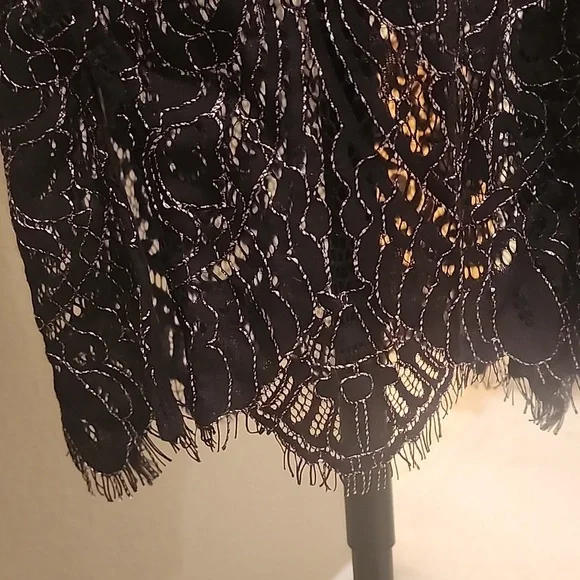 NWOT Isaac Mizrahi Lace Duster Black Sz XXS - Picture 4 of 12